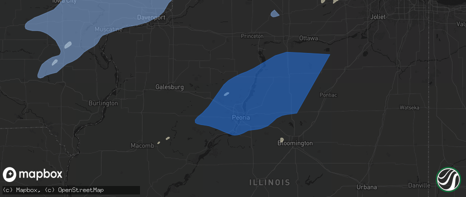 Hail map in Dunlap, IL on June 10, 2026