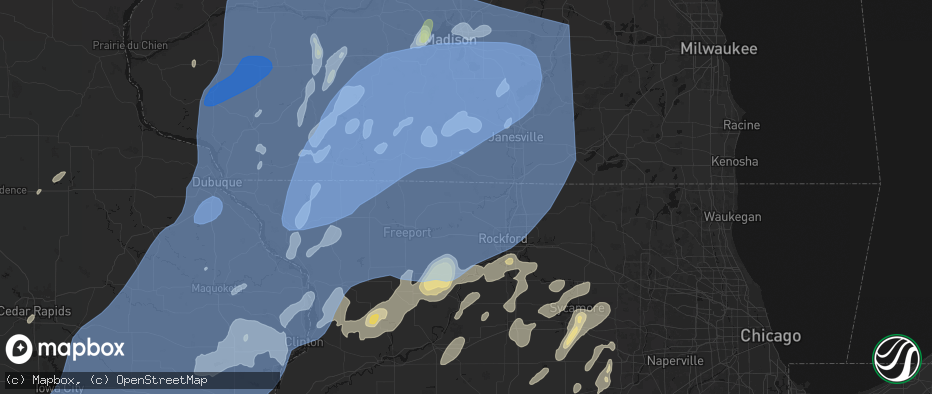 Hail map in Durand, IL on June 10, 2026