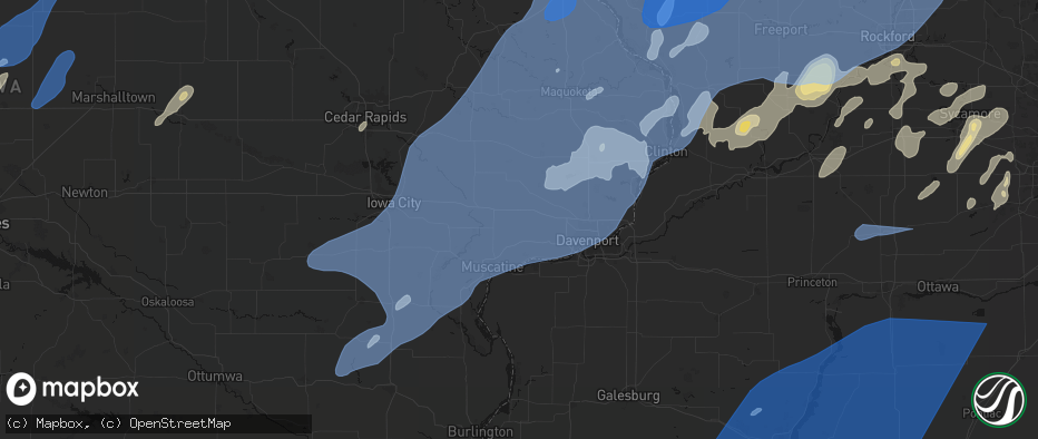 Hail map in Durant, IA on June 10, 2026
