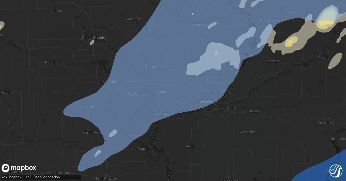 Hail map in Durant, IA on June 10, 2026