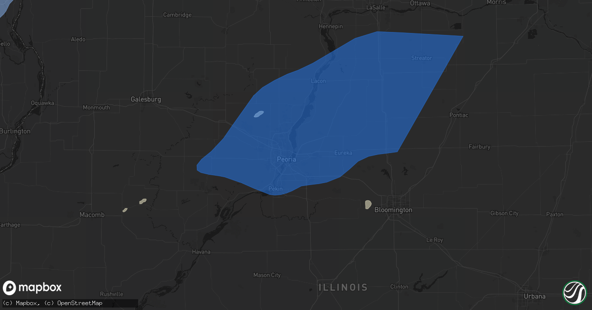 Hail map in East Peoria, IL on June 10, 2026