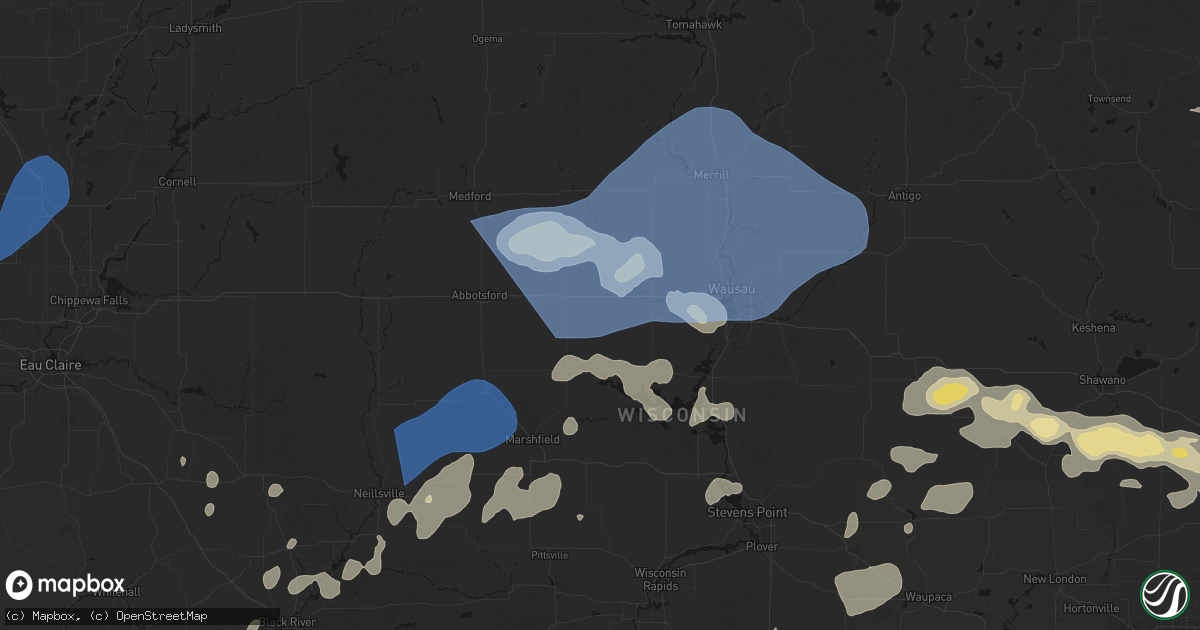 Hail map in Edgar, WI on June 10, 2026