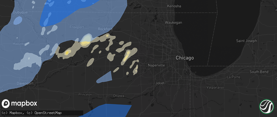 Hail map in Elburn, IL on June 10, 2026