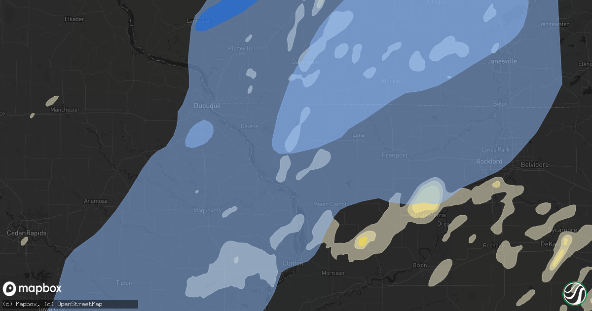Hail map in Elizabeth, IL on June 10, 2026