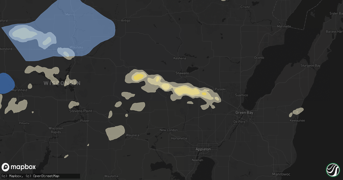 Hail map in Embarrass, WI on June 10, 2026