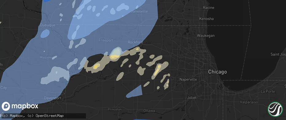 Hail map in Esmond, IL on June 10, 2026