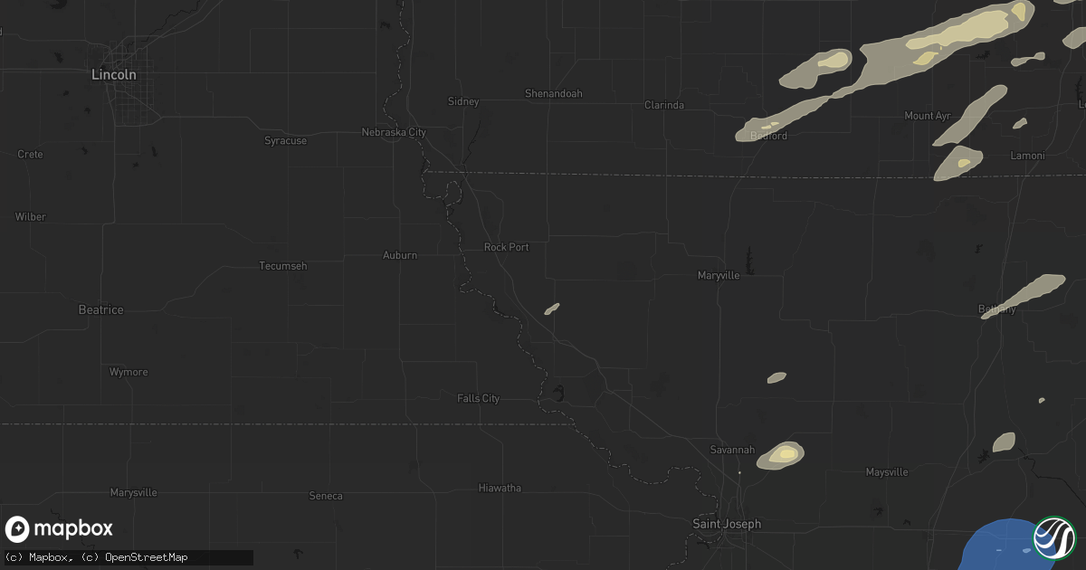 Hail map in Fairfax, MO on June 10, 2026