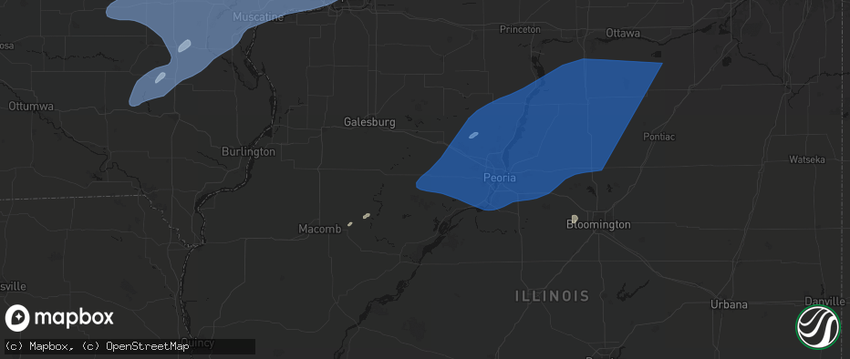 Hail map in Farmington, IL on June 10, 2026