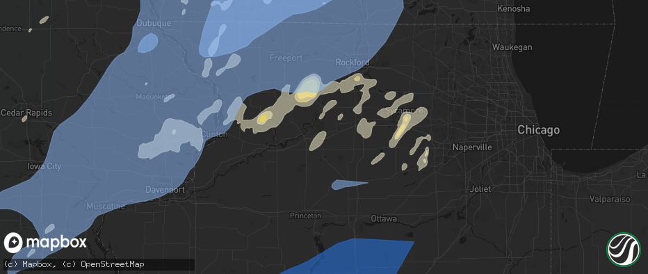 Hail map in Franklin Grove, IL on June 10, 2026
