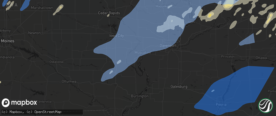 Hail map in Fruitland, IA on June 10, 2026