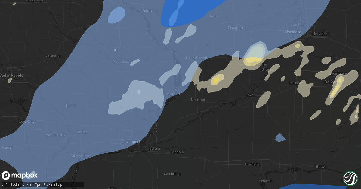 Hail map in Fulton, IL on June 10, 2026