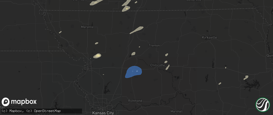 Hail map in Gallatin, MO on June 10, 2026