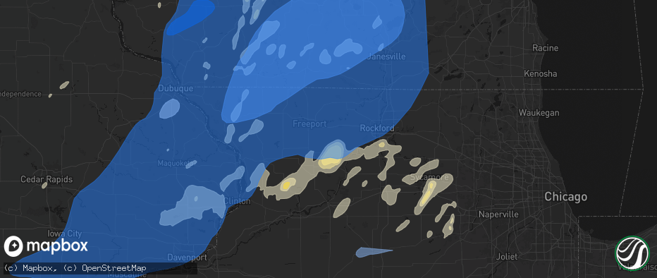 Hail map in German Valley, IL on June 10, 2026
