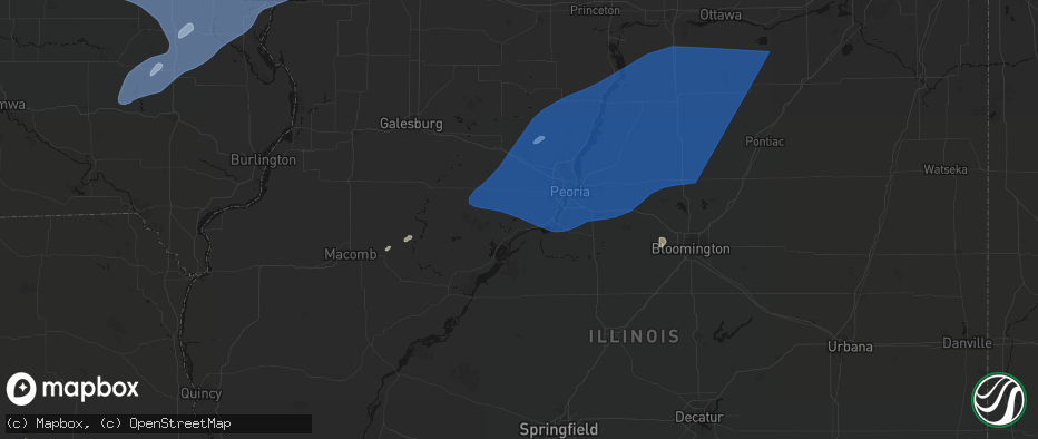 Hail map in Glasford, IL on June 10, 2026