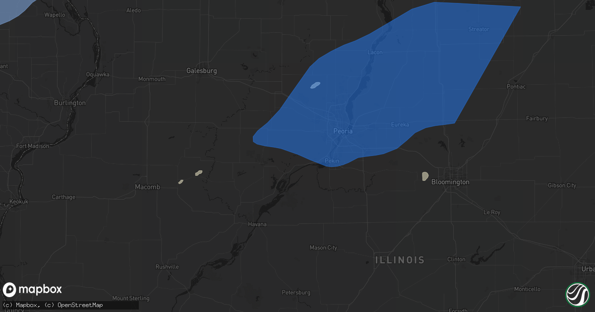 Hail map in Glasford, IL on June 10, 2026