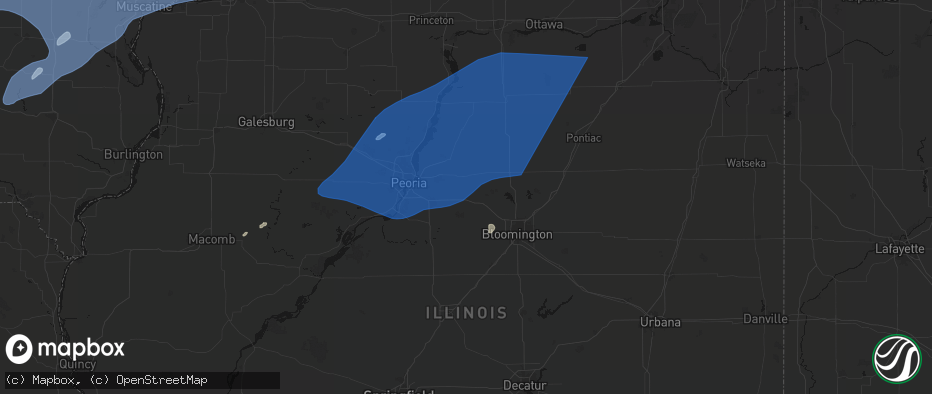 Hail map in Goodfield, IL on June 10, 2026