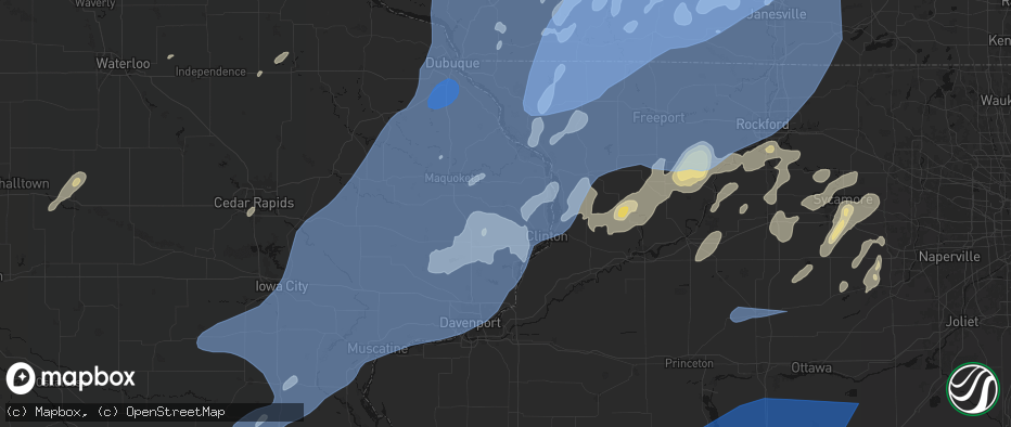 Hail map in Goose Lake, IA on June 10, 2026