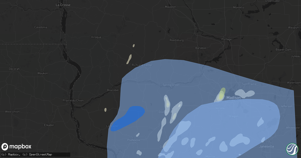 Hail map in Gotham, WI on June 10, 2026