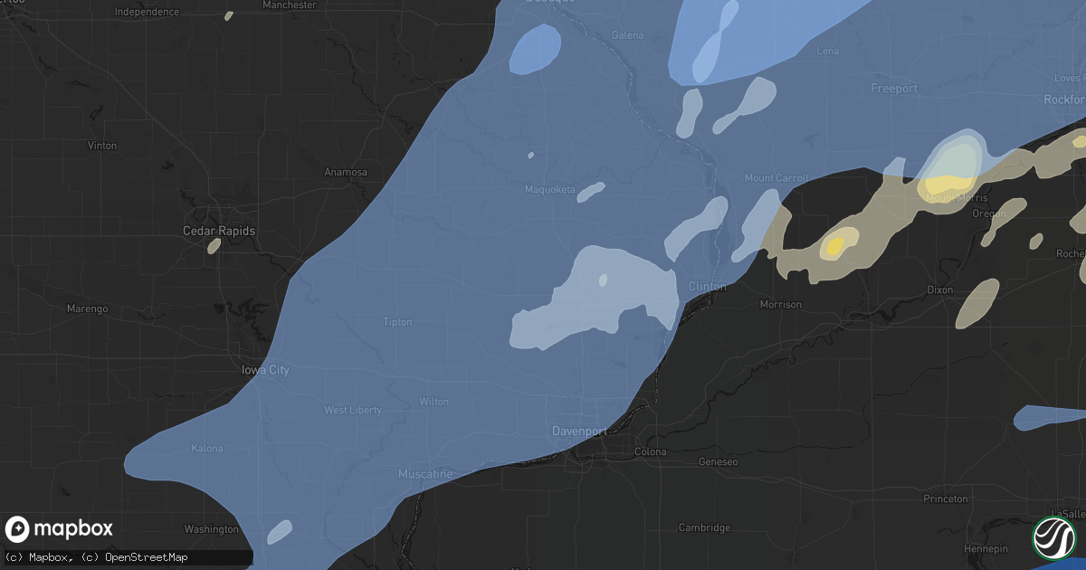 Hail map in Grand Mound, IA on June 10, 2026