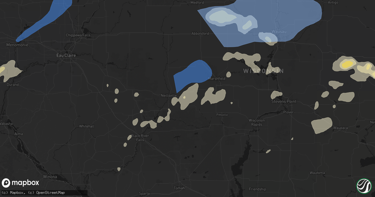 Hail map in Granton, WI on June 10, 2026