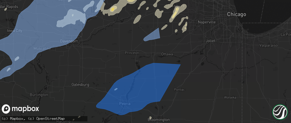 Hail map in Granville, IL on June 10, 2026