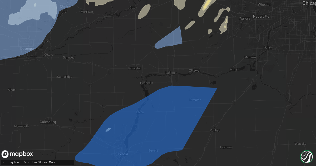 Hail map in Granville, IL on June 10, 2026