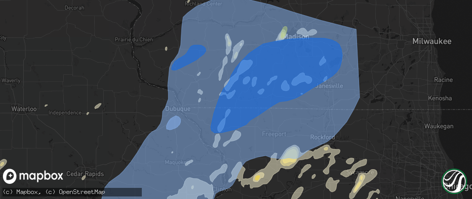 Hail map in Gratiot, WI on June 10, 2026