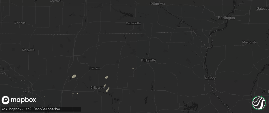 Hail map in Green Castle, MO on June 10, 2026