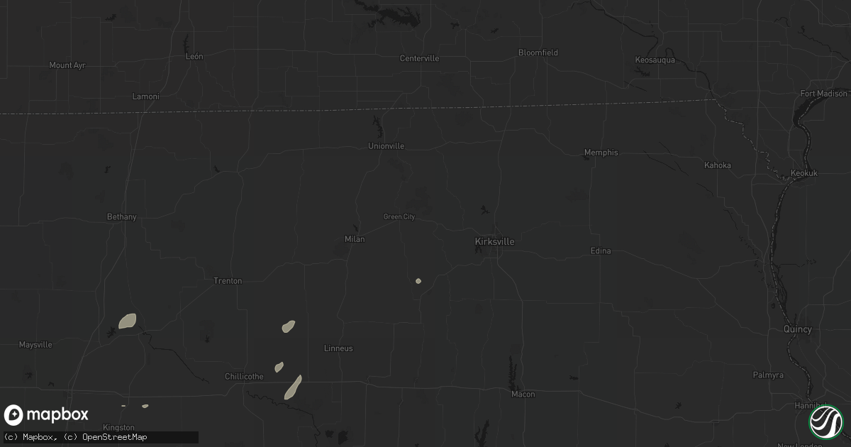 Hail map in Green Castle, MO on June 10, 2026