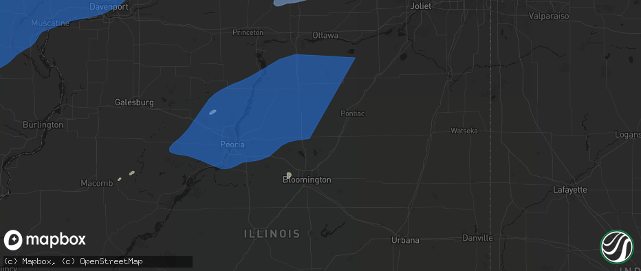 Hail map in Gridley, IL on June 10, 2026