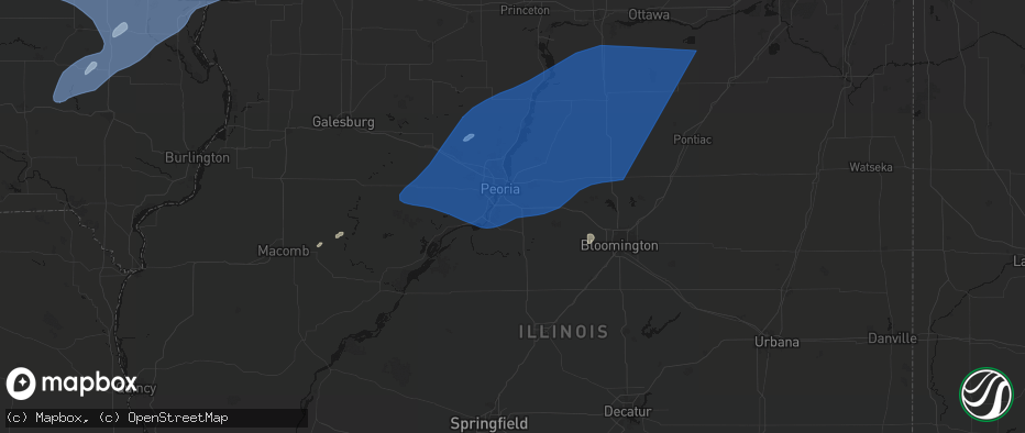Hail map in Groveland, IL on June 10, 2026