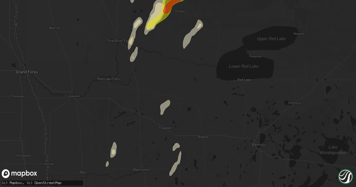Hail map in Gully, MN on June 10, 2026