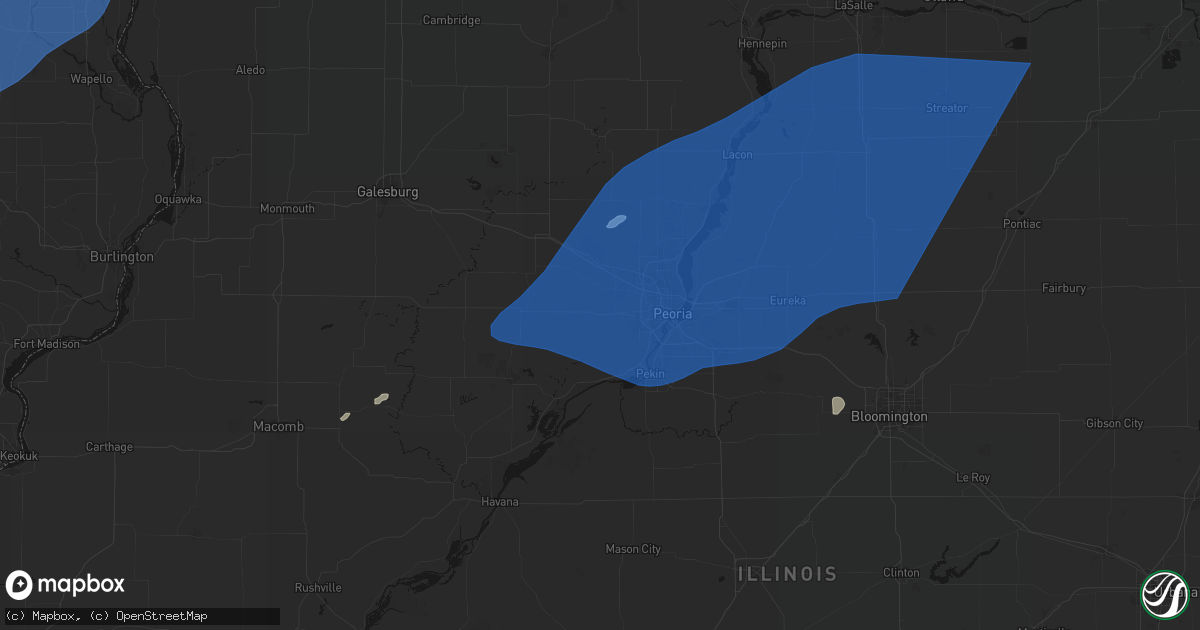 Hail map in Hanna City, IL on June 10, 2026