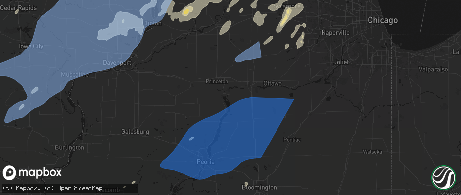 Hail map in Hennepin, IL on June 10, 2026