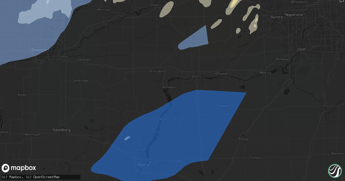 Hail map in Hennepin, IL on June 10, 2026
