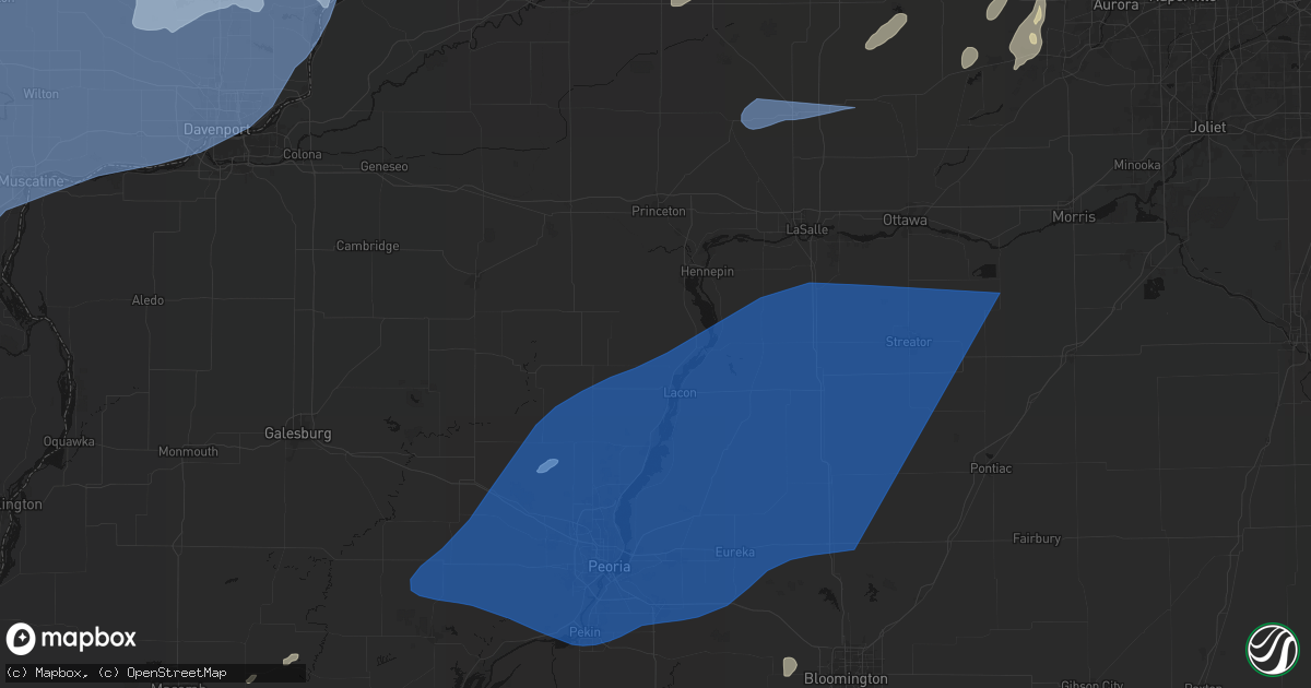Hail map in Henry, IL on June 10, 2026