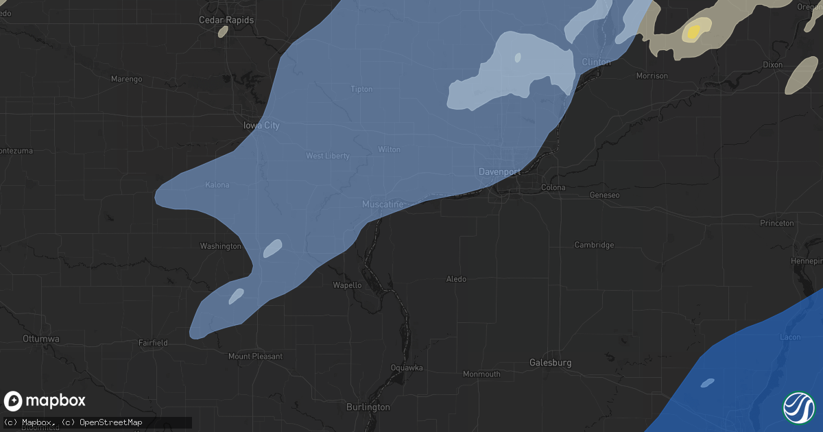 Hail map in Illinois City, IL on June 10, 2026