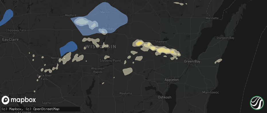 Hail map in Iola, WI on June 10, 2026