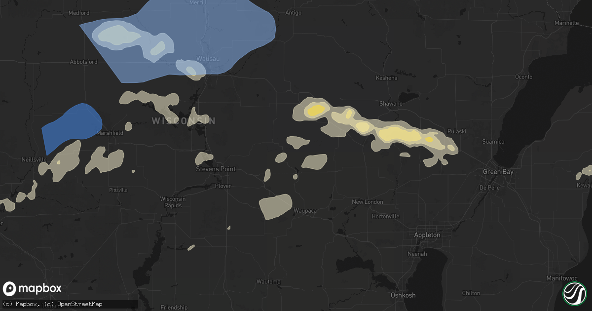 Hail map in Iola, WI on June 10, 2026