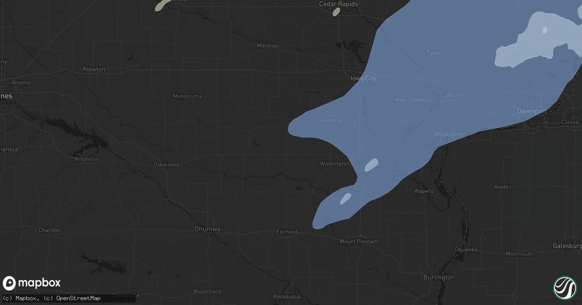 Hail map in Keota, IA on June 10, 2026