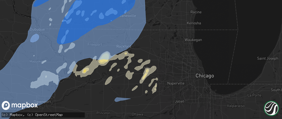 Hail map in Kingston, IL on June 10, 2026