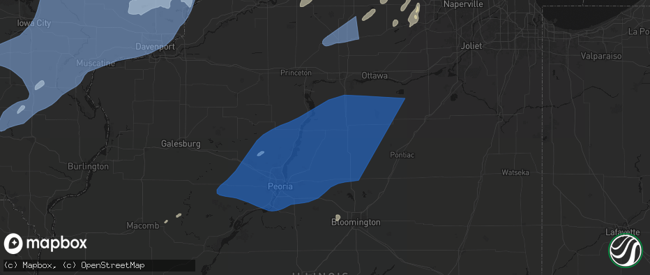 Hail map in La Rose, IL on June 10, 2026