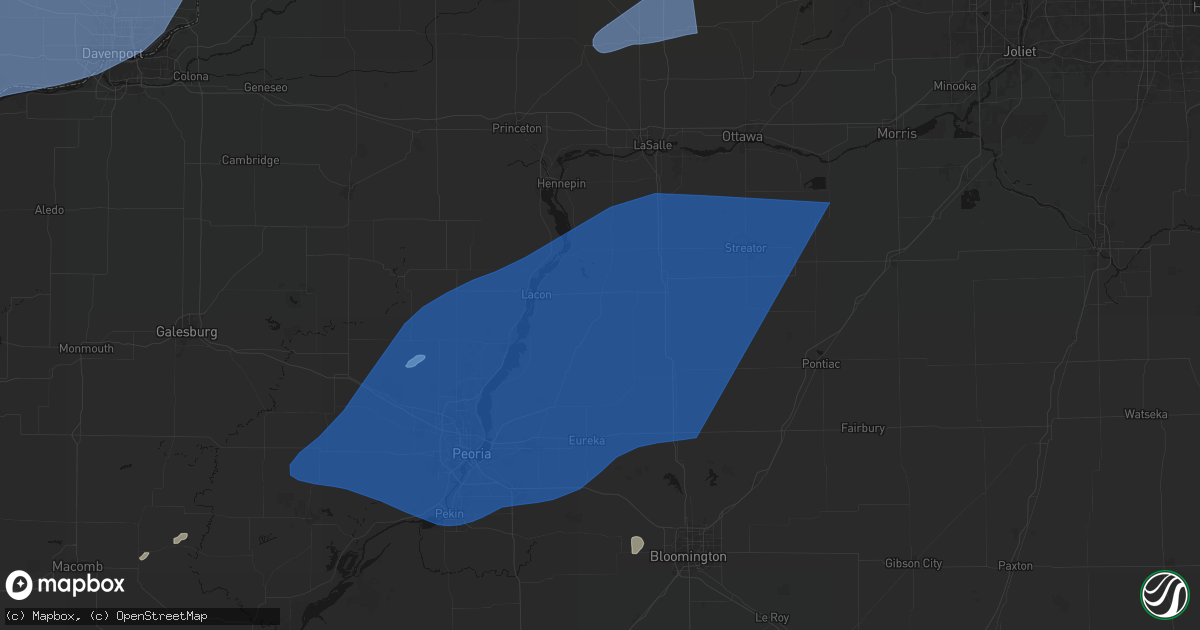 Hail map in La Rose, IL on June 10, 2026