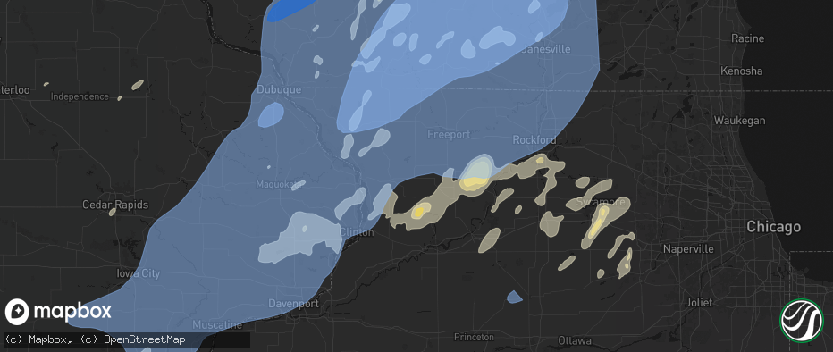 Hail map in Lanark, IL on June 10, 2026