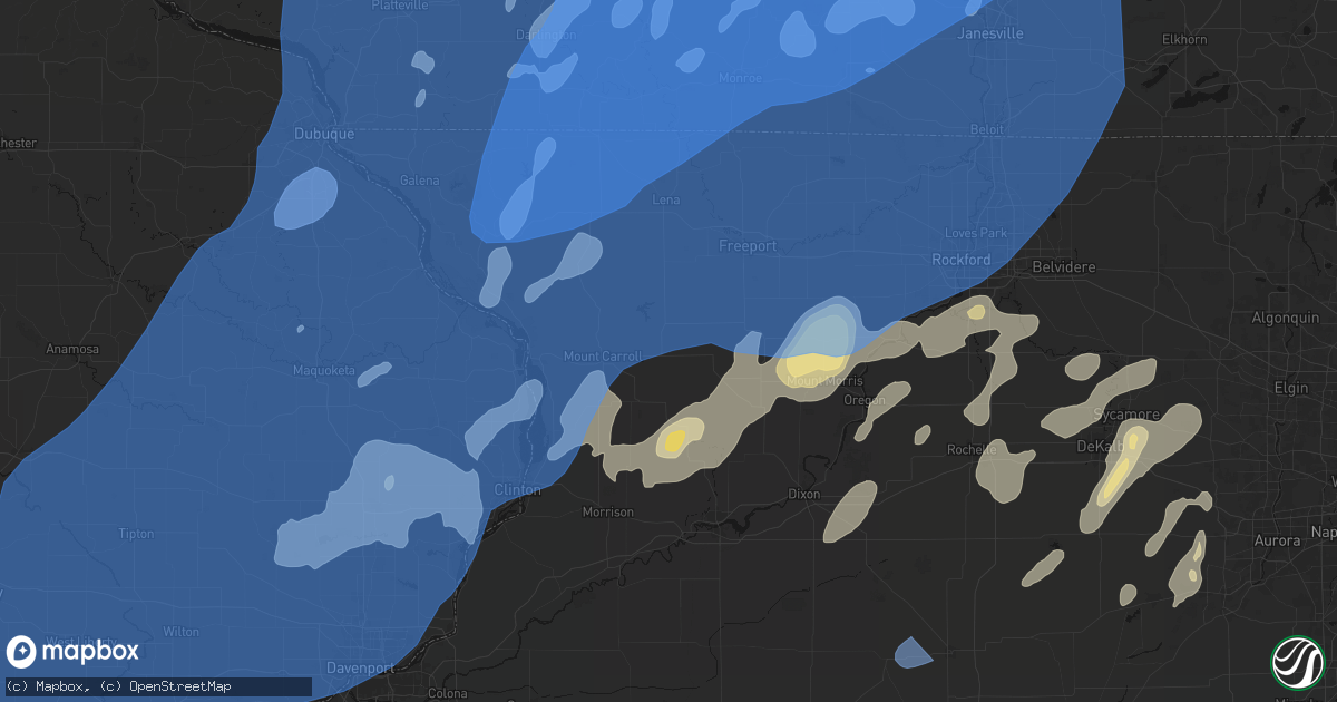 Hail map in Lanark, IL on June 10, 2026