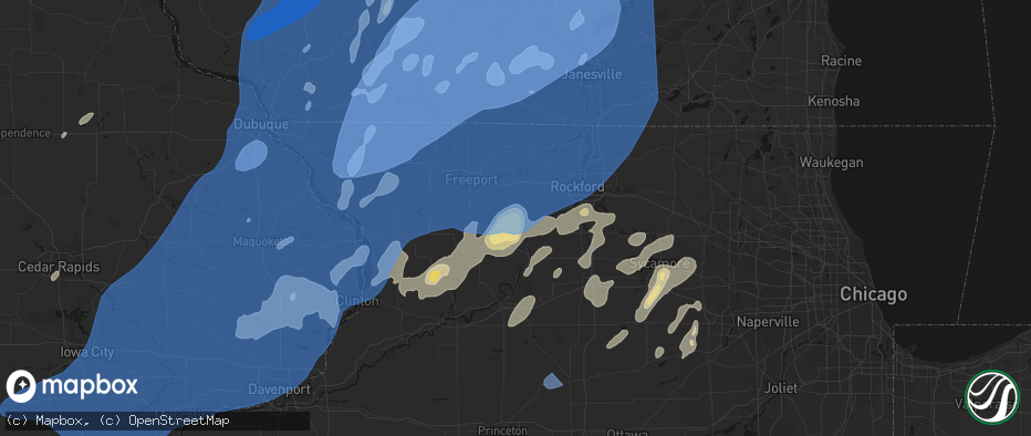 Hail map in Leaf River, IL on June 10, 2026
