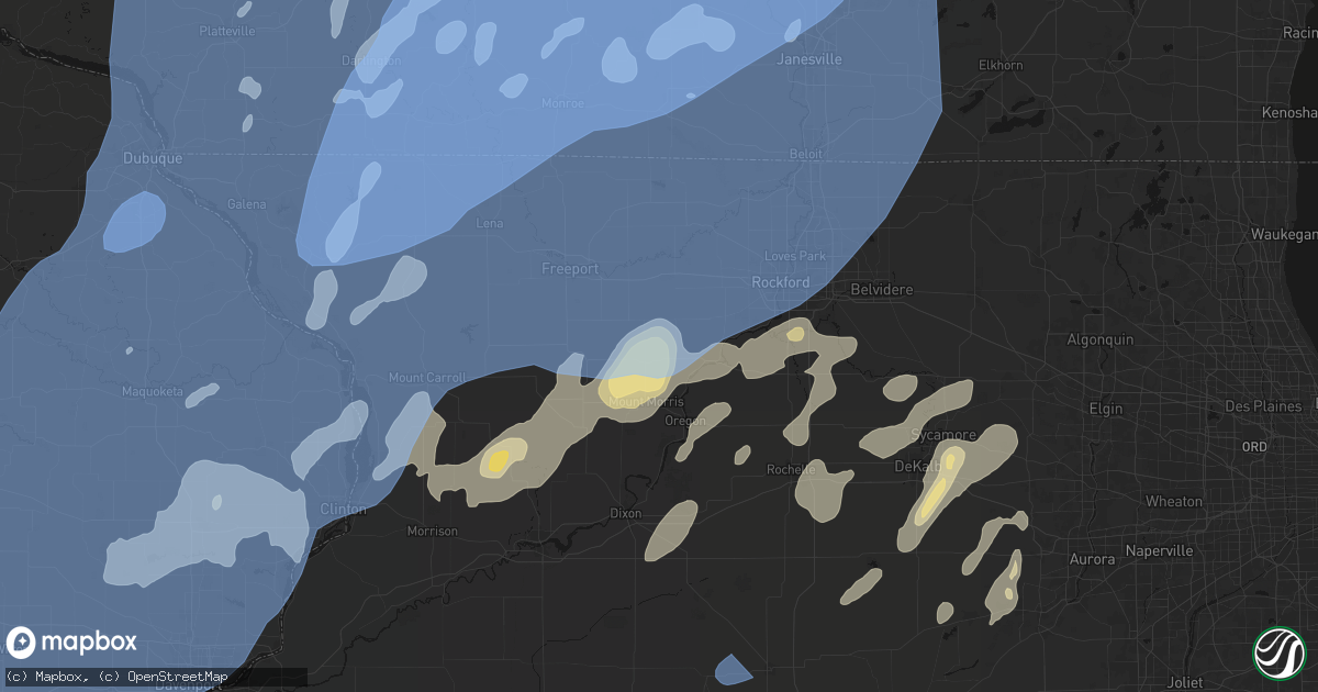 Hail map in Leaf River, IL on June 10, 2026