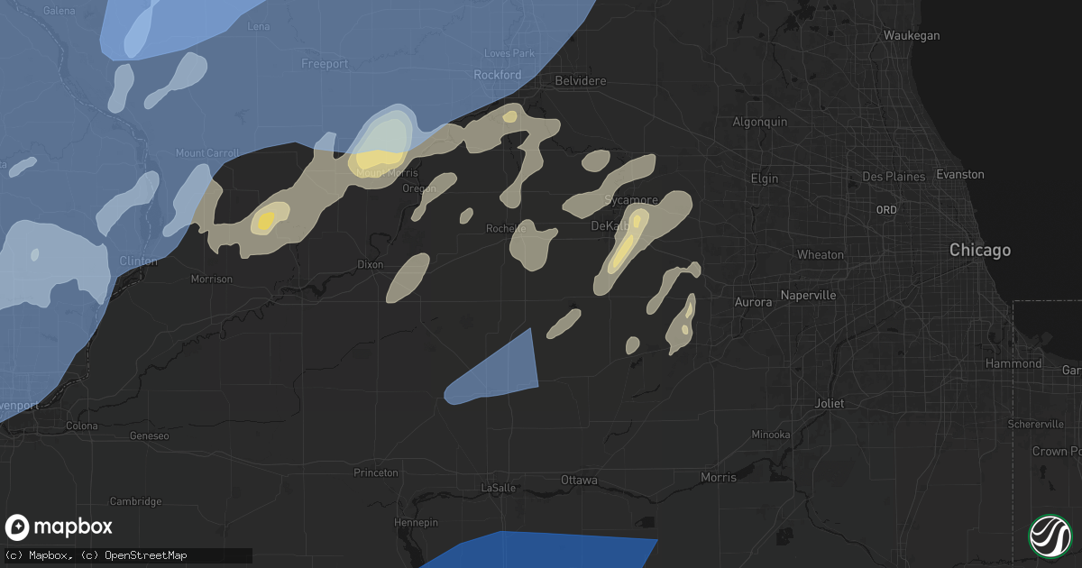Hail map in Lee, IL on June 10, 2026