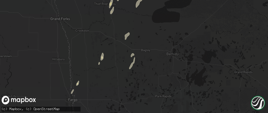 Hail map in Lengby, MN on June 10, 2026