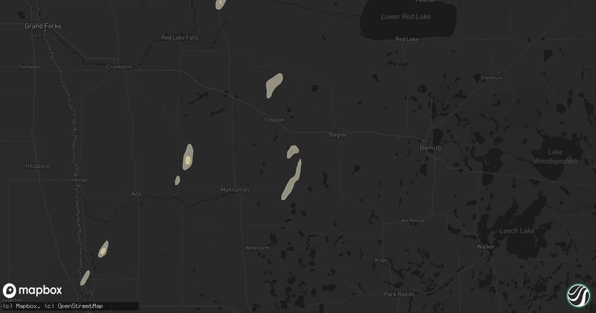 Hail map in Lengby, MN on June 10, 2026
